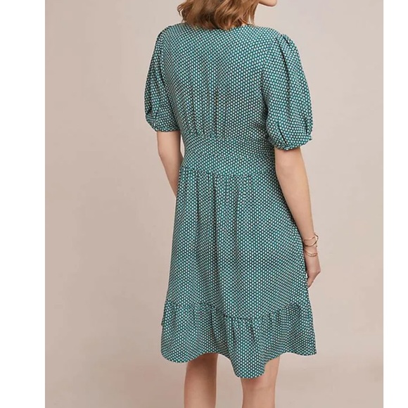 Anthropologie | Maeve Belted Dress Dark Turquoise - Picture 2 of 12